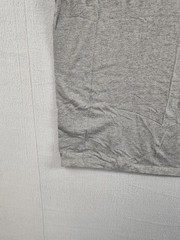 Stone Falcon Men Shirt XL Gray Striped Short Sleeve V Neck Casual Relaxed Fit