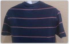 Blue Striped Short Sleeve Crewneck T-Shirt – Goodfellow & Co Standard Fit