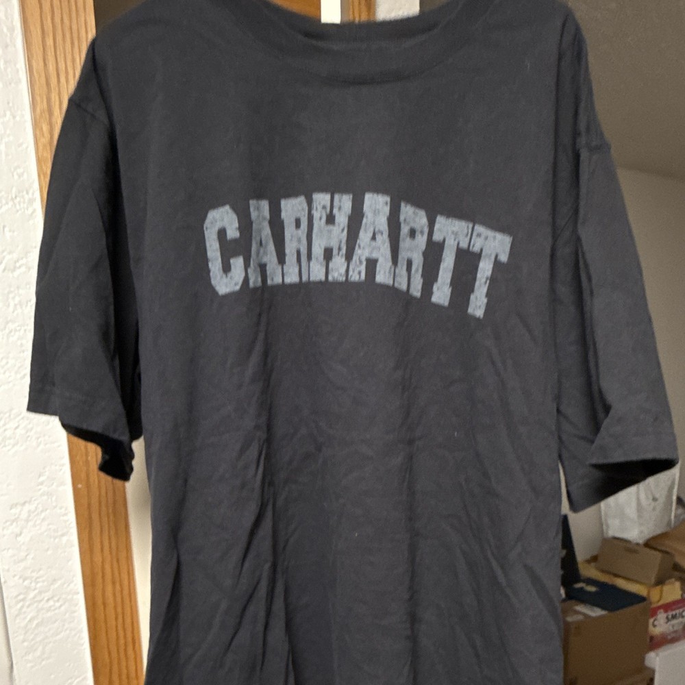 Carhartt Men’s Relaxed Fit Black Graphic Logo Tee Crew Neck 2XL Big & Tall
