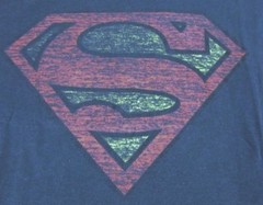Mens NEW DC Comics Originals Super Hero Superman Navy Distressed Symbol Size 2X