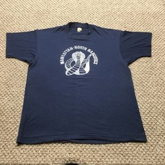 Vintage 80s Manhattan North Narcotics T-Shirt Mens L/XL Blue NYPD NY Made in USA