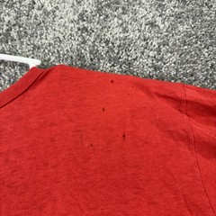 Vintage Stedman Shirt Mens Large Red Blank Distressed Tee USA Casual Workwear