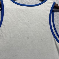 Pepsi Basketball Tank Top Mens XL Beige Big Graphic Logo Wide Strap Round Neck