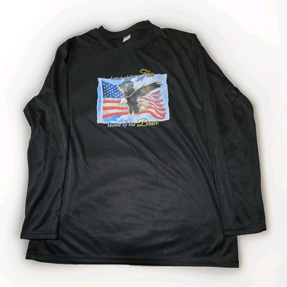 Land Of The Free Home Of The Brave Long Sleeve Tyler Robinson Sz Large
