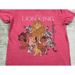 Disney T-Shirt Unisex Medium Red The Lion King Graphic Crew Neck Heathered Tee