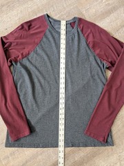 Pact MD Baseball Raglan Shirt Gray Long Sleeve Organic Cotton Preppy Sustainable