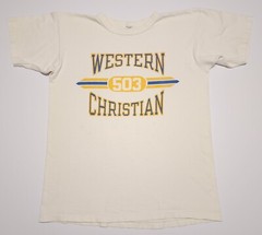 Vintage 1980s Western Christian 503 Champion Made in USA Large Shirt