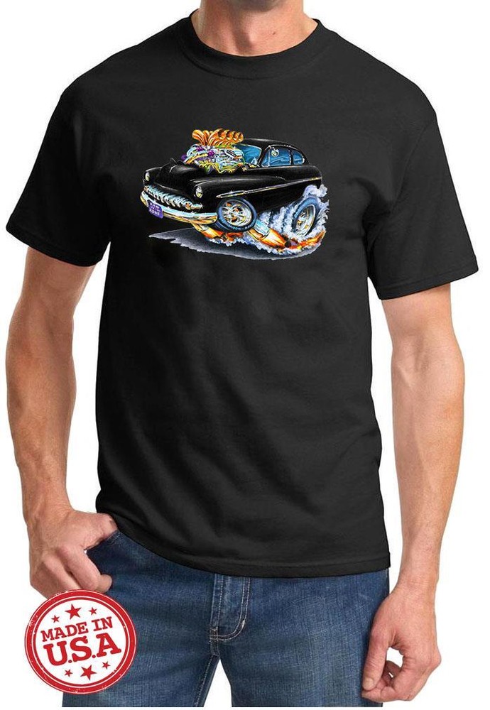 1950 1951 Mercury Hot Rod Cartoon Color Tshirt NEW FREE SHIPPING