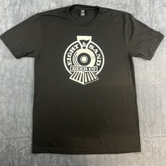 Eight & Sand Beer Co Shirt Mens Medium M Black Distressed Logo Brewery NJ
