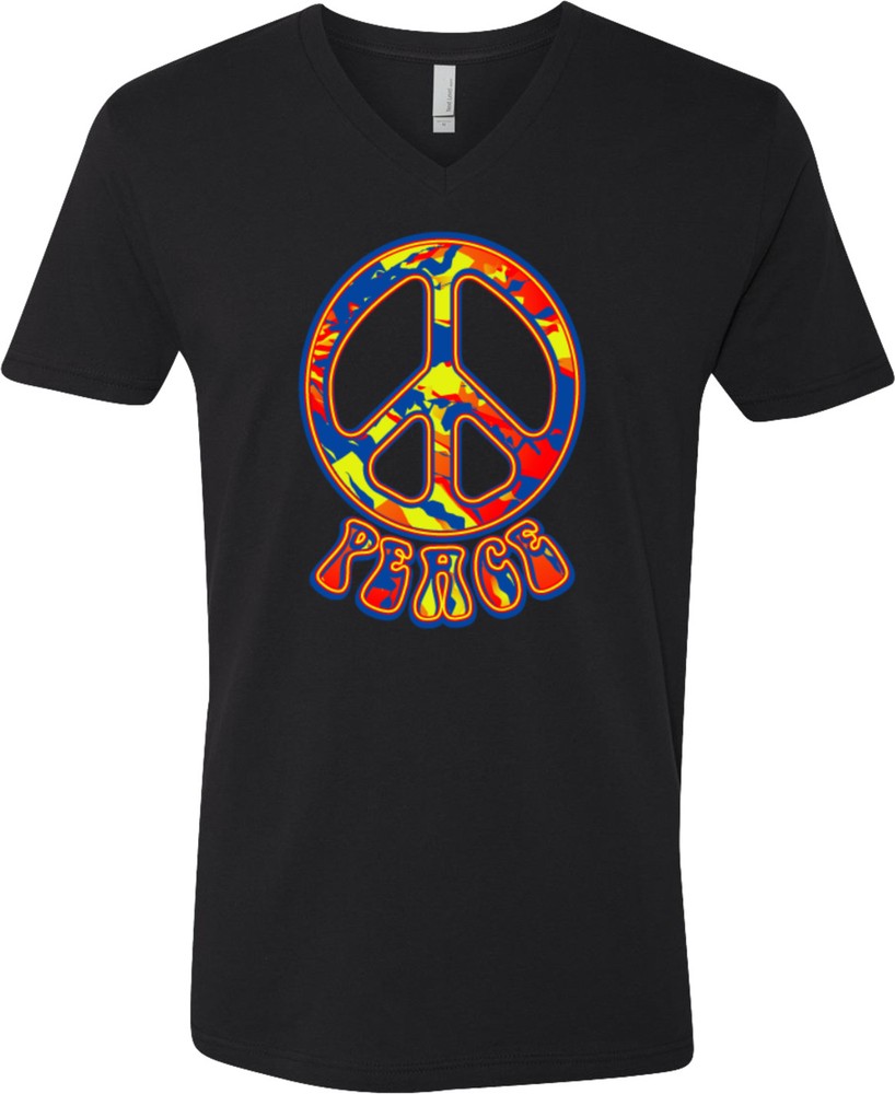 Buy Cool Shirts Peace T-shirt Funky 70’s Peace V-Neck