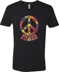 Buy Cool Shirts Peace T-shirt Funky 70’s Peace V-Neck