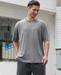 Men’s 3 Pcs Cotton T-Shirts Oversized Unisex Short Sleeves Casual Loose Wash M