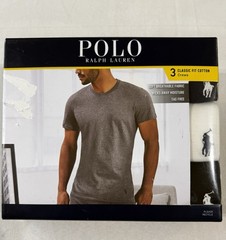 Polo Ralph Lauren Navy White Black Crew Neck T-Shirts Classic Fit 3 Pack Men’s M