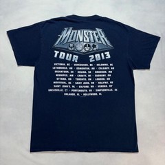 KISS Graphic T-Shirt Men’s Large Navy Blue Skull Monster Tour 2013 Concert Tee