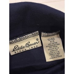 Vintage Eddie Bauer Turtleneck Mens Medium Blue Single Stitch 90s Old Money USA