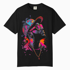 Mens Neon Hip Hop Urban Tee Shirt, Comfort Colors T Shirt, Unisex Streetwear Tee