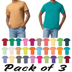 Gildan Mens Heavy 100% Cotton (Pack Of 3) Bulk Plain Adult T-Shirt Tee 5000
