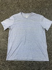 George Gray Solid V-Neck Short Sleeve T-Shirt Men’s Size L Regular