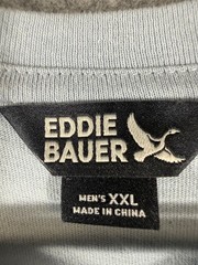 Eddie Bauer Henley T-Shirt Mens 2XL Light Blue Short Sleeve Quarter Button NWT