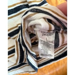 Common People Striped Textured Knit T-Shirt Men’s L