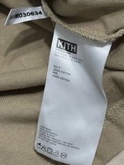 RARE KITH QUINN POCKET TEE SAND KHAKI/RED MEN’S LONG SLEEVE T-SHIRT SZ M MEDIUM