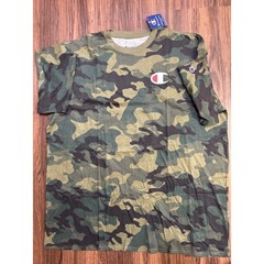 Champion Men 3XLT Camo Big C Logo T-Shirt Short Sleeve Green Woodland Camouflage