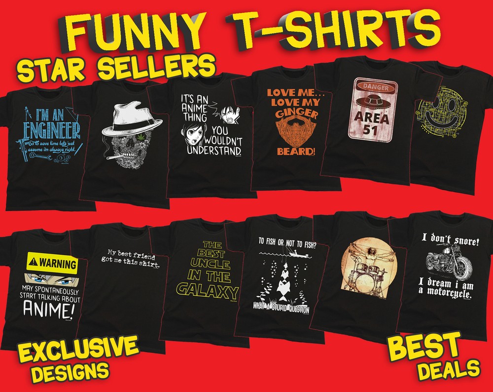 Mens FUNNY ORGANIC T-SHIRTS Motorbike Anime Cannabis Guitar Cycling Fishing Gift