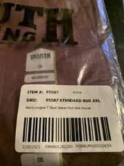 Duluth Trading Co Men’s Short Sleeve Long Tail T-Shirt Size XL Maroon