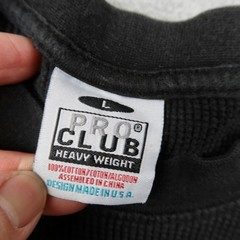 Pro Club Heavy Weight Thermal Shirt Mens Large Black Waffle Knit Long Sleeve L