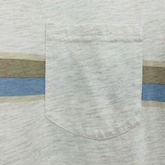 The Normal Brand Shirt SMALL Blue Grey Heathered Pocket Short Sleeve w/Pocket