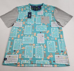 William Murray golf shirt tee adult blue sea fish stretch UV easy care $85 mens