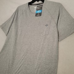 DICKIES FAST DRY Shirt MENS MEDIUM GRAY OUTDOOR WORK WEAR Cooling POCKET TEE NWT