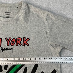 Keith Haring SPRZ NY New York City Big Apple T Shirt Large Gray