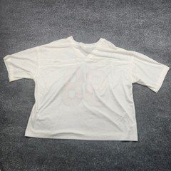 Le Lis White Mesh V-Neck Jersey Graphic 98 Top IT3716 Mens Large NEW
