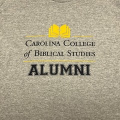 Alumni Carolina College of Biblical Studies T Shirt Adult Medium Gray Tee