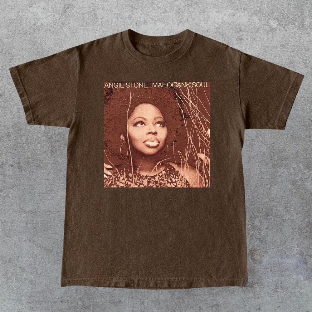Angie Stone Mahogany.Soul.Dark Chocolate Color T Shirt Full Size S-5XL 20D1507