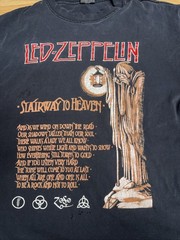 LED Zeppelin Stairway to Heaven Vintage Black Shirt Size X-Large