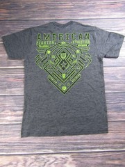 American Fighter Mens Medium Gray Training TShirt UFC MMA Workout Gym Sports