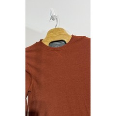 Member’s Mark Thermal Shirt Mens Large Orange Excellent Waffle Knit SAZF9D3192