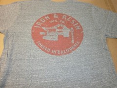 IRON AND RESIN LICENSED BRAND APPAREL T-SHIRT MADE IN USA FORGED IN CALIFORNIA