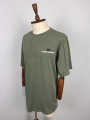 STEVEN DOCKMAN Green Big Dollars Print Short Sleeve Italian T-Shirt Sz M