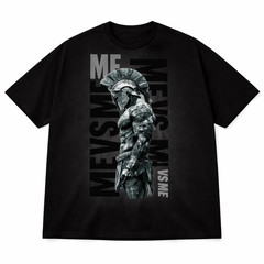 ME VS ME Gym T-Shirt Men Spartan Workout Fitness Motivation Oversized Streetwear