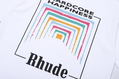 RHUDE NEW Men Women High Quality Leisure Cotton Short Sleeve T-Shirt Polo M-2XL