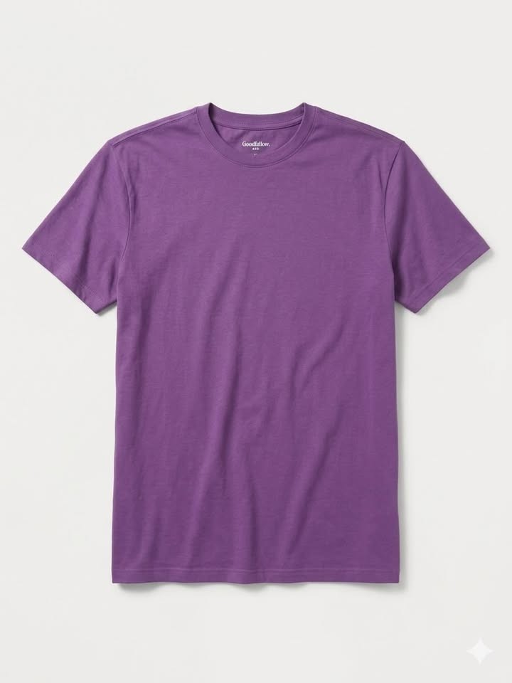 Goodfellow & Co Men’s Every Wear Tee M Medium Purple Standard Fit Crew Neck T-Sh