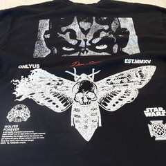 Darc Sport Star Wars Maul & The Moth Grunge Black Graphic Logo Tee M LCTT067