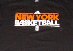 NBA Knicks Adidas Black Short Sleeve Tee Shirt XL