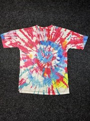 Other Multicolor Tie-Dye Butterfly Graphic Crew Neck Short Sleeve T-Shirt XL