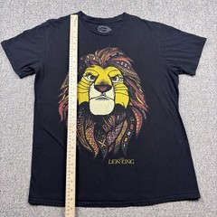 Disney The Lion King Mufasa Simba Tribal Head Black Graphic T-Shirt Women’s Sz L