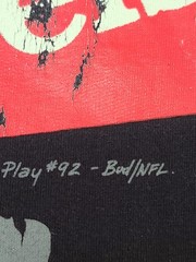 Vintage Budweiser NFL Promo Shirt XL Single Stitch 1992 Beer Tee Waves Tag