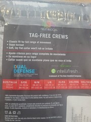 Fruit of the Loom 4-pack Big Men’s 3XL Tag-free Crew Neck T-shirts Black Grey